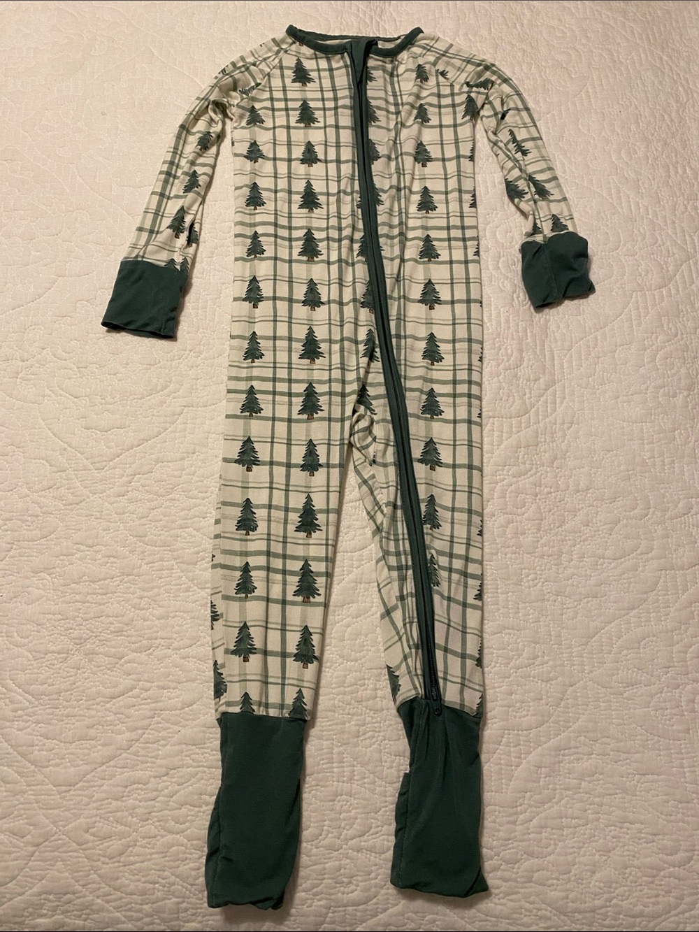 Little One Shop Bamboo Onesie Pajamas  size 2T with foot covers